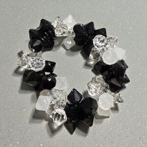Black and White Beaded Bracelet